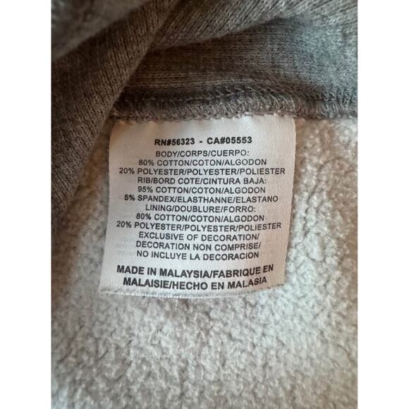 Vintage Nike Heather Grey Solo Swoosh Cotton-Blend Pullover Hoodie - Men's XL - Picture 7 of 11